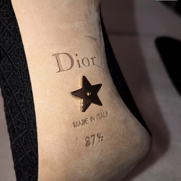 Christian Dior Capture black crochet mesh pumps 37.5=7.5 - Picture 5 of 7